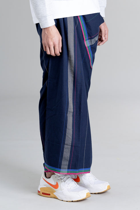 ITHIKKARA Hand Woven Kasavu Mundu
